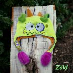 Állatos, szörnyes téli sapka, mozgatható fülekkel 