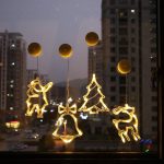 Karácsonyi Led-es, világító ablakdísz 