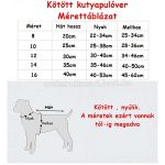 Meleg, kötött kutyapulóver , kutyaruha , többféle színben
