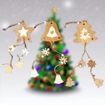 Fa karácsonyfa díszek többféle forma 