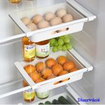 Kihúzható hűtőszekrény-tároló doboz, kosár , rendszerező,  tojástartóval