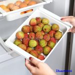 Kihúzható hűtőszekrény-tároló doboz, kosár , rendszerező,  tojástartóval