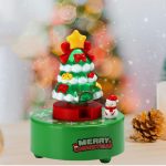 Zenélő, világító, forgó karácsonyfa 