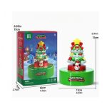 Zenélő, világító, forgó karácsonyfa 