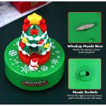 Zenélő, világító, forgó karácsonyfa 