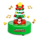 Zenélő, világító, forgó karácsonyfa 