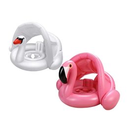  Felfújható beülős, baba, gyerek úszógumi , levehető napfénytetővel , hattyú és flamingó 10-36 hónapos korig 
