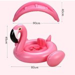 Felfújható beülős, baba, gyerek úszógumi , levehető napfénytetővel , hattyú és flamingó 10-36 hónapos korig 