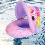 Felfújható beülős, baba, gyerek úszógumi , levehető napfénytetővel 