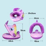 Felfújható beülős, baba, gyerek úszógumi , levehető napfénytetővel 