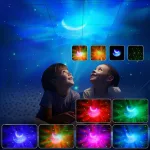 Asztronauta galaxis égbolt projector, űrhajós LED lámpa távirányítóval