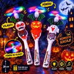 Pörgő világító LED-es Halloween bot pálca