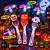 Pörgő világító LED-es Halloween bot pálca
