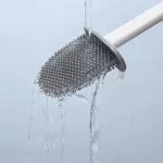 Cseppmentes szilikon wc kefe tartóval