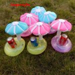 Felfújható pálmafa italtartó, úszó pohártartó 