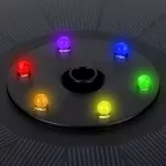 Napelemes szökőkút LED világítással 19 cm