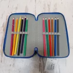 3 részes, töltött tolltartó, 3D mintával, többféle 