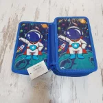 3 részes, töltött tolltartó, 3D mintával, többféle 