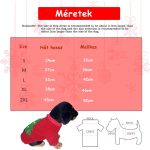 Meleg, karácsonyi mintás kutyapulóver, kutyaruha