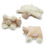 Tépőzáras, plüss bárány párna 38x30cm