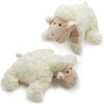 Tépőzáras, plüss bárány párna 38x30cm