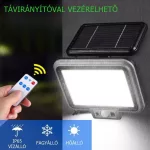 Szuper erős fényű kültéri, mozgásérzékelős, távirányítós LED lámpa, 294 COB-s