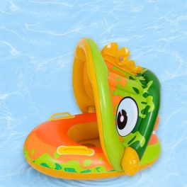 Felfújható beülős, baba, gyerek úszógumi , levehető napfénytetővel, sárkányos