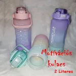 Színátmenetes motivációs kulacs, ivó palack 2 literes 