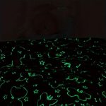 Pillangó mintás sötétben világító puha plüss takaró, pléd 100x150cm