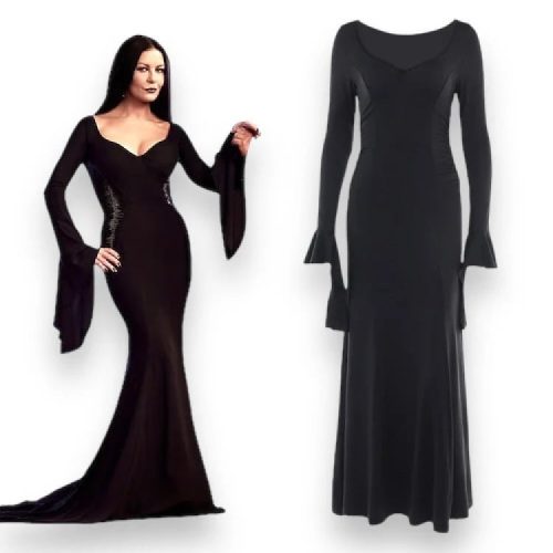 Morticia Addams jelmez parókával