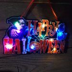 Halloween LED dekoráció tábla