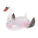 Nagy tollas hattyú úszósziget, felfújható matrac 155x145x105 cm 