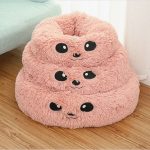 Nyugtató kutya , cicaágy, pihe puha szőrmés kutyafekhely, barna 