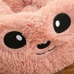 Nyugtató kutya , cicaágy, pihe puha szőrmés kutyafekhely, barna 