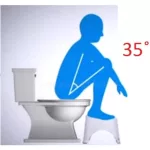 Lábtartó , fellépő wc-hez, az ideális testtartáshoz 