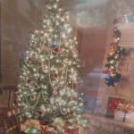 Karácsonyi, LED-es, világító falikép 