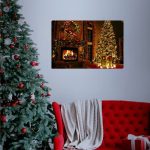 Karácsonyi, LED-es, világító falikép 