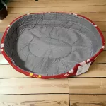 Ovális, tappancs mintás cica-, kutyafekhely, többféle méret 