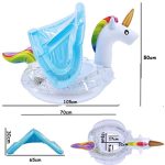 Felfújható beülős, baba, gyerek úszógumi , levehető napfénytetővel, Unikornis, egyszarvú