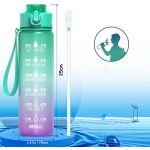 Ombre, színátmenetes motivációs kulacs, ivópalack 1 literes 