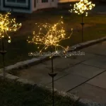 2 db napelemes földbe szúrható pitypang világítás 70 cm 120 LED 