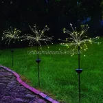 2 db napelemes földbe szúrható pitypang világítás 70 cm 120 LED 