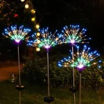 2 db napelemes földbe szúrható pitypang világítás 70 cm 120 LED 