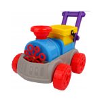 Buborékfújó tologatós vonat, zenélő, homokozó, és fűnyíró egyben