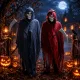 Kísérteties kaszás Halloween jelmez maszkkal