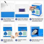 Elektromos, számzáras széf persely , kek