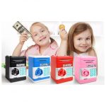 Elektromos, számzáras széf persely , kek