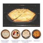 6 szeletes töltött pite, pizza, sütemény sütő forma
