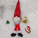 Világító karácsonyi skandináv manó 23cm