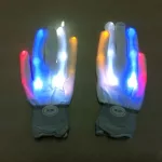 RGB ,világító LED kesztyű, fekete és fehér